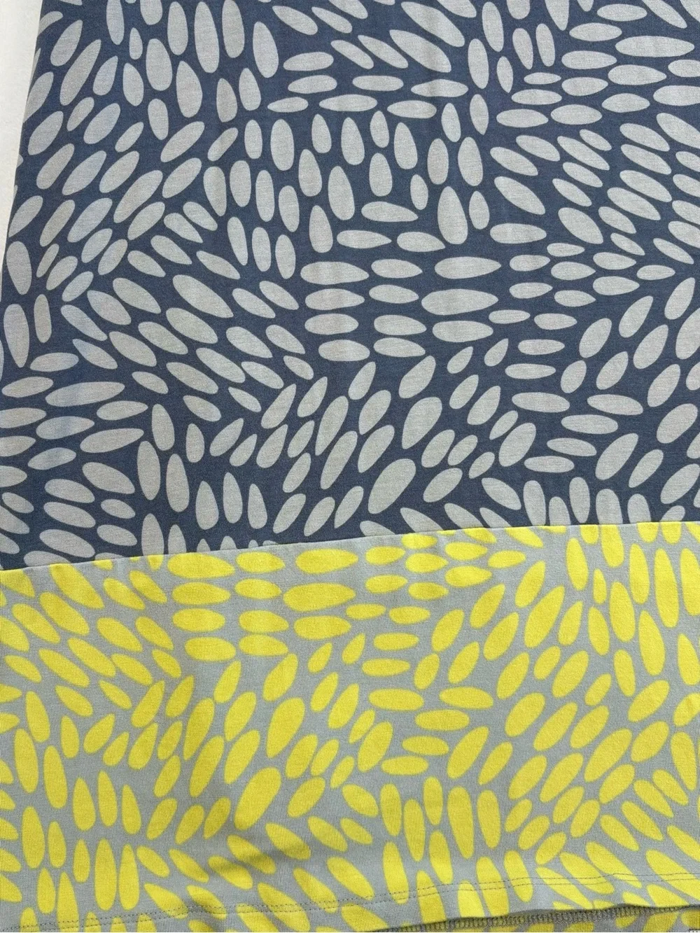 BODEN Jersey Tie Waist Mini Dress 8 Petite Navy Yellow Printed Stretch Dress - Picture 7 of 8